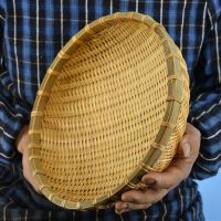 竹编簸箕筲箕收纳筐纳篮竹制品篮子洗菜装水果装馍篮装馒头纯手工