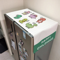 单开门双开门冰箱盖布防尘盖巾北欧风防尘罩滚筒洗衣|恐龙(2020新品) 50*140cm小冰箱/洗衣机常用