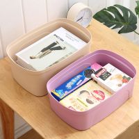 塑料有盖储物箱零食儿童玩具书本收纳盒