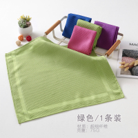 无痕抹布清洁巾擦玻璃镜面红酒杯车窗后视镜卫浴金属无水印百洁布|50*50绿色/1条