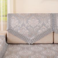 防滑沙发巾靠背巾四季通用后背巾百搭扶手盖巾布艺沙发套垫防尘罩|幕羽-灰色 坐垫90*240送15cm裙摆