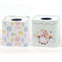 抽纸盒家用客厅简约可爱纸巾盒小创意欧式餐厅茶几铁皮|卷纸筒:美梦星球+小萌兽 马口铁