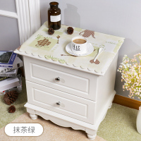 纯色简约现代床头柜罩盖布防水防尘电视柜桌布pvc梳妆台布长方形|抹茶绿 鞋柜:42*80