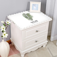 纯色简约现代床头柜罩盖布防水防尘电视柜桌布pvc梳妆台布长方形|北欧树叶 鞋柜:42*80