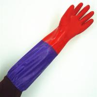 加绒加厚防水家务手套洗衣洗碗洗车防滑冬季保暖加长橡胶乳胶手套|3双装 一体绒777加长50cm红