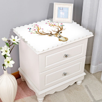 纯色简约现代床头柜罩盖布防水防尘电视柜桌布pvc梳妆台布长方形|福寿麋鹿 电视柜42*160cm