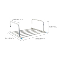 不锈钢窗外阳台晾晒架窗台晒鞋架折叠挂凉衣服架子窗户小型晾衣架|普通款[不可伸缩] 中号