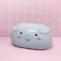 粉色少女心猪猪卡通个性小号创意粉色肥皂盒萌|蓝色肥皂盒