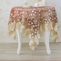 床头柜盖布冰箱罩洗衣机盖布电视罩桌布茶几盖布蕾丝防尘布布艺|柔情似水酒红色 60*60cm(包括花边的尺寸)