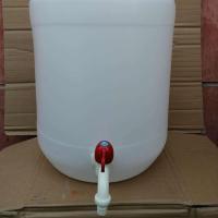 食品级塑料水桶环保酵素桶自制加厚酿酒蜂蜜水桶大口带盖龙头|特厚25升50斤圆桶(龙头款)