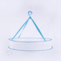 大号晒衣篮晾毛衣网兜加厚防变形羊毛衫平铺架晾毛衣晒袜子晾衣袋|蓝色 双层大号