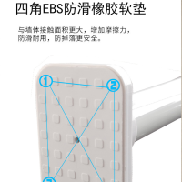 强力伸缩杆免打孔晾衣杆阳台免钉窗帘杆子浴帘罗马杆窗帘杆 特价|白内套大脚板 4.1-4.5M[可伸缩]