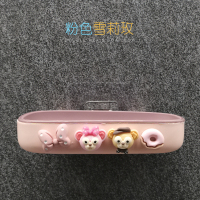 可爱肥皂盒免打孔卫生间沥水壁挂式家用创意个性托香皂罩盒置物架|粉红色粉-雪莉玫
