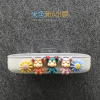可爱肥皂盒免打孔卫生间沥水壁挂式家用创意个性托香皂罩盒置物架|红色米-新3小鹿