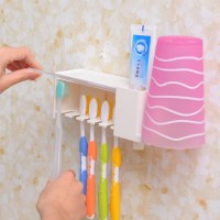 日本粘贴式牙刷盒防尘牙刷架洗漱收纳挂架壁挂吸壁式浴室牙具架|豪华版