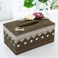 布艺纸巾盒抽纸盒多功能纸抽盒创意欧式家用客厅茶几遥控器收纳盒|深咖加钻纸巾盒