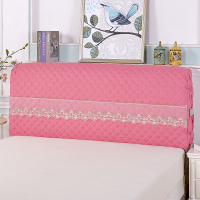 床头罩床头套罩1.5米1.8米床头罩床头套防尘罩皮床床头保护套|桃花粉色 床头2.1米高60厘米