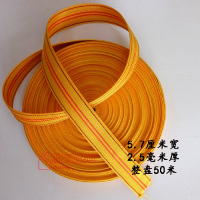 刹车绳子马扎绳货车绑带带子绳空调绳耐磨扁带子货物固定绳|黄色5.7厘米宽-50米