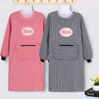 厨房长袖围裙家用防水防油女时尚韩版做饭反穿罩衣罩衫棉质工作服