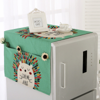 加厚单开门冰箱罩双开门冰箱盖布巾洗衣机盖布卡通四门冰箱防尘罩|刺猬 50*130cm(小单开/洗衣机)