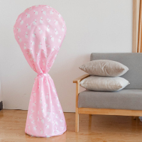 风扇罩防尘罩落地式家用全包电风扇罩子防尘罩圆形风扇套落地扇罩|全包拉链款-粉底羊驼(加大款)