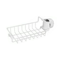 厨房水龙头置物架不锈钢沥水架子卫生间水池收纳架整理架浴室用品|白色[1个装]