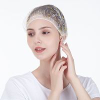 一次性浴帽女防水洗澡做饭防油烟成人厨房淋浴帽沐浴帽子头套头罩|加厚黄花点浴帽(100个装)