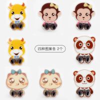 强力墙面门后粘钩免打孔多功能厨房贴墙壁无痕|四种图案各两个【共8个】