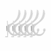 衣帽钩包包挂钩强力墙壁粘钩门后浴室厨房免打孔粘胶贴多功能挂钩|【金典】白 8个装