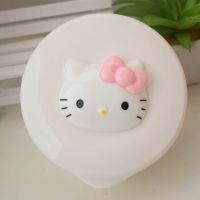 kt创意可爱便携密封圆形沥水带盖双层手工皂盒洁面洗脸精油皂盒|白色