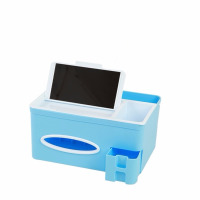 抽纸盒家用客厅书桌办公桌面遥控器茶几多功能纸巾盒化妆品收纳盒|北欧蓝