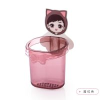 卫生间牙刷杯牙刷置物架家用免打孔无痕贴卫浴洗漱用品收纳架|酒红款