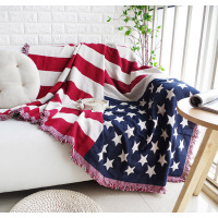 美式沙发毯出口全盖雏菊沙发巾线毯子布艺加厚防尘垫沙发罩|美国国旗 230*280cm