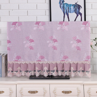 新款电视机罩防尘罩中式布艺盖巾32寸42寸50寸55液晶电视机套盖布|银杏叶紫 52英寸