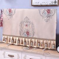 电视机罩防尘罩布艺液晶电视机盖布防尘罩防尘布罩纱盖巾多用巾|秀曼棕色 52英寸