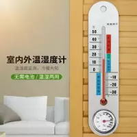 室内温度计湿度计高精度家用婴儿房免电池大棚湿温湿度计表|灰色 默认