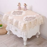 防滑 床头柜盖布底部防滑颗粒 防尘布床头柜罩三层加厚|欧意咖色 40*50cm