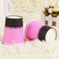 一次性纸杯卡通家用环保纸杯子加厚冰淇淋杯整箱1000只|优雅紫罗兰 300只