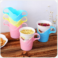 塑料杯托 创意一次性杯子杯托纸杯杯托防烫手隔热纸杯托杯架6个装