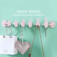 强力墙面免打孔厨房门后拖把衣服粘钩|樱花粉 1个装