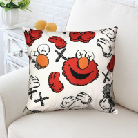 网红懒人kaws现代沙发布盖布防滑双人沙发靠背套罩万能防尘盖|kaws8 130*180cm单人位