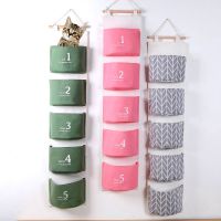 收纳袋挂式宿舍神器布艺防水置物挂袋衣橱门后墙挂手机袜子储物袋