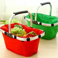 可折叠菜篮子购物篮手提篮便携超市购物篮子买菜收纳环保野餐篮子