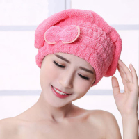 吸水女浴帽擦头发竹纤维成人干发帽包头巾快速干发毛巾公主帽|玫红色(公主帽)