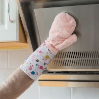 竹浆粘纤洗碗手套白洁巾耐用女冬护手清洁不沾油家务手套|接袖款-粉色 2只装
