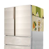 小双开门冰箱盖布滚筒洗衣机盖布对开门冰箱防尘罩卡通四门冰箱罩|快乐一家 双开65*180