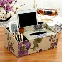 多功能纸巾盒创意客厅茶几防水纸抽盒遥控器收纳盒家用抽纸盒餐巾|优雅雏菊