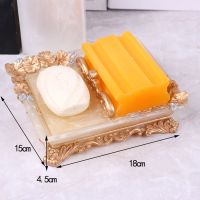 双格香皂盒欧式韩国创意盒香皂盘手工皂盒陶瓷肥皂碟树脂沥水|三瑾双层双格肥皂盒大号