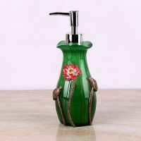 双格香皂盒欧式韩国创意盒香皂盘手工皂盒陶瓷肥皂碟树脂沥水|荷花乳液瓶