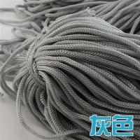 手提绳柔软彩色尼龙绳子空心编织绳打包带子束口绳4mm3mm|灰色4mm/85米/捆